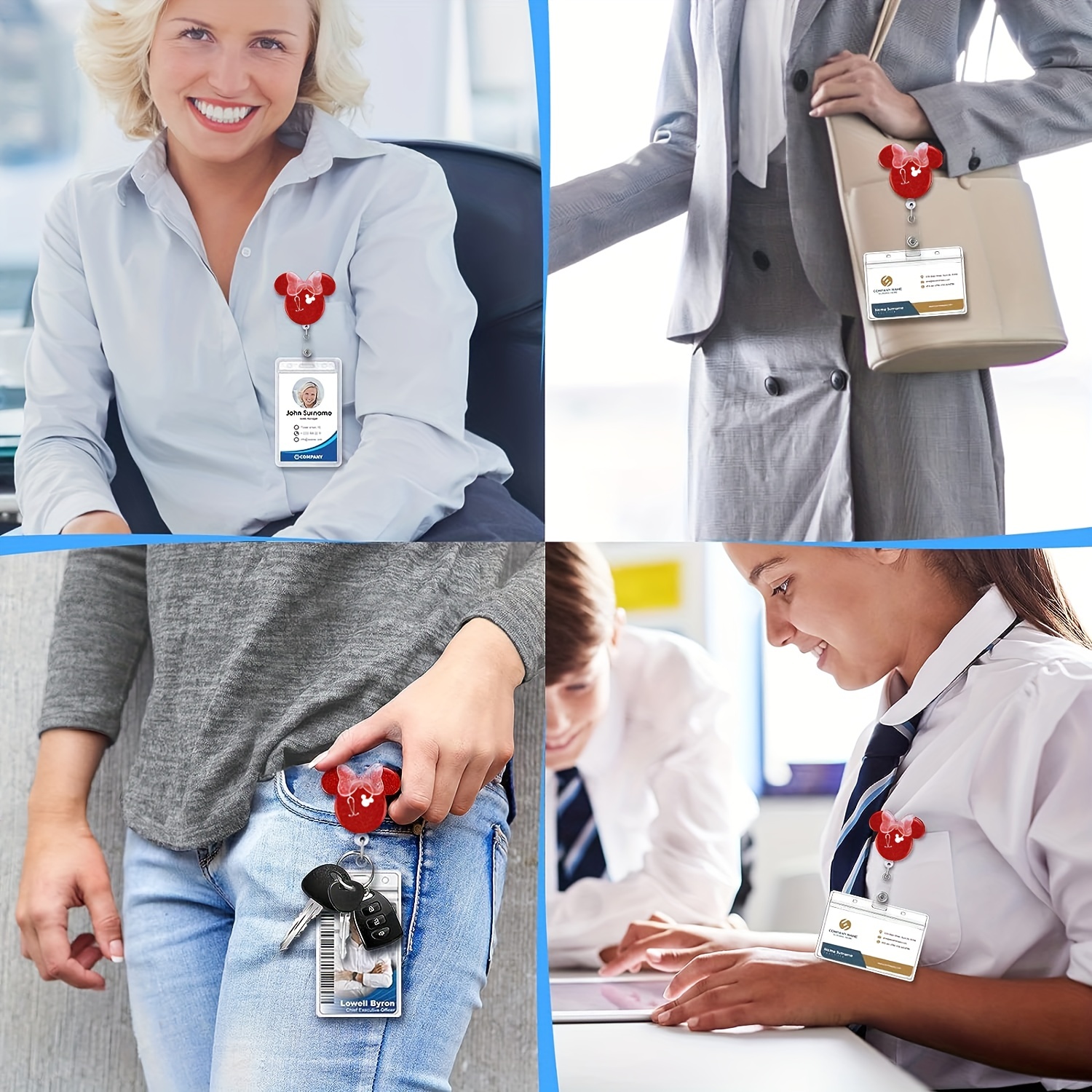 Cute Badge Reel Clip Retractable Id Clip Nurse Nursing Name - Temu
