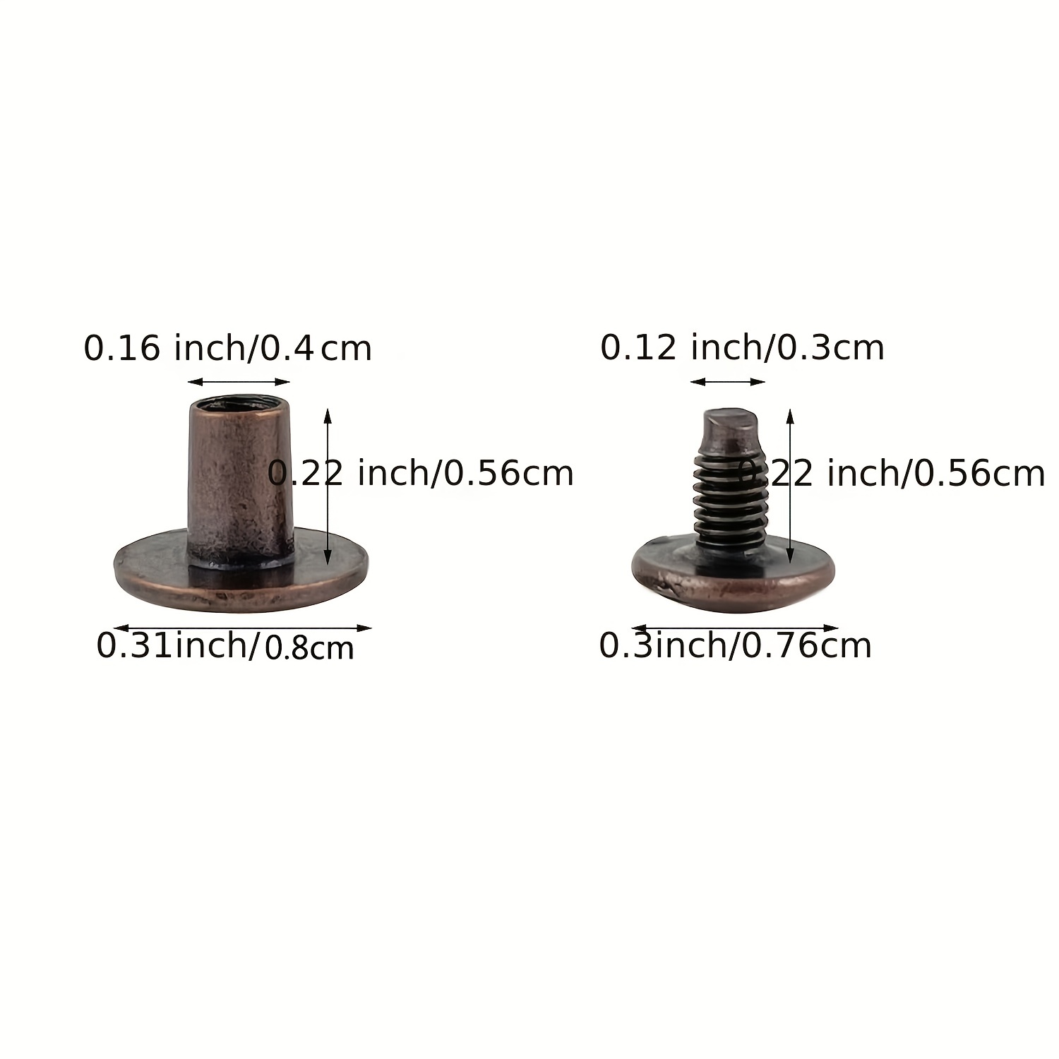 Mixed Colors Round Flat Head Chicago Screws For Leather - Temu