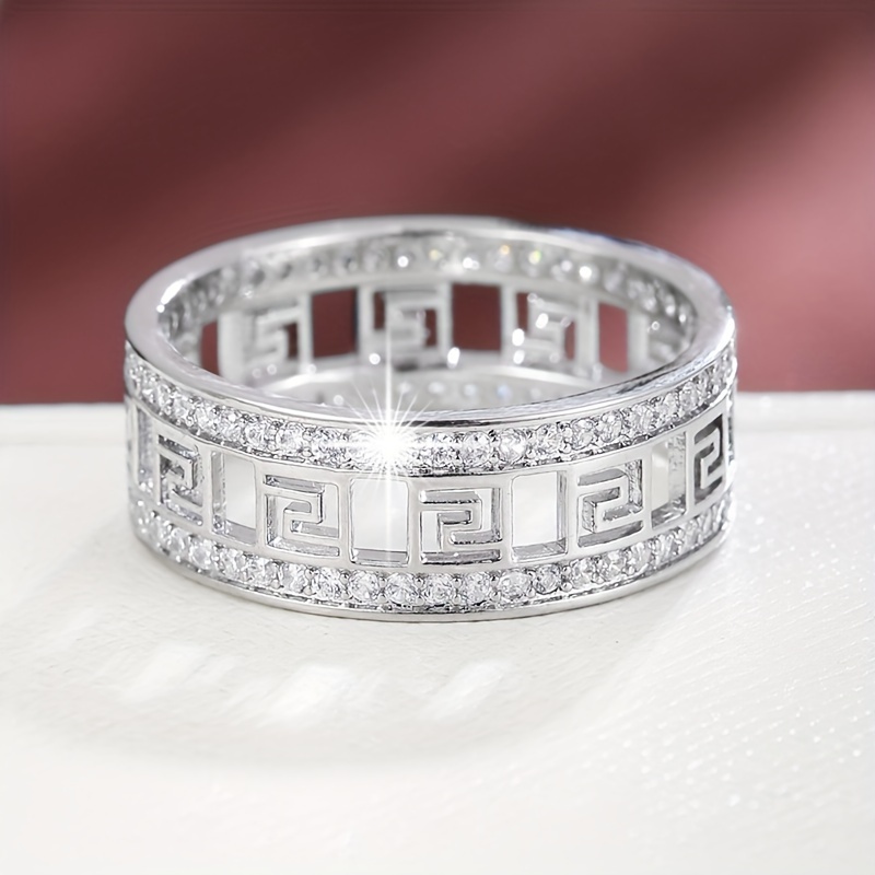 Women's Golden Tone Ring with Zirconia Stones