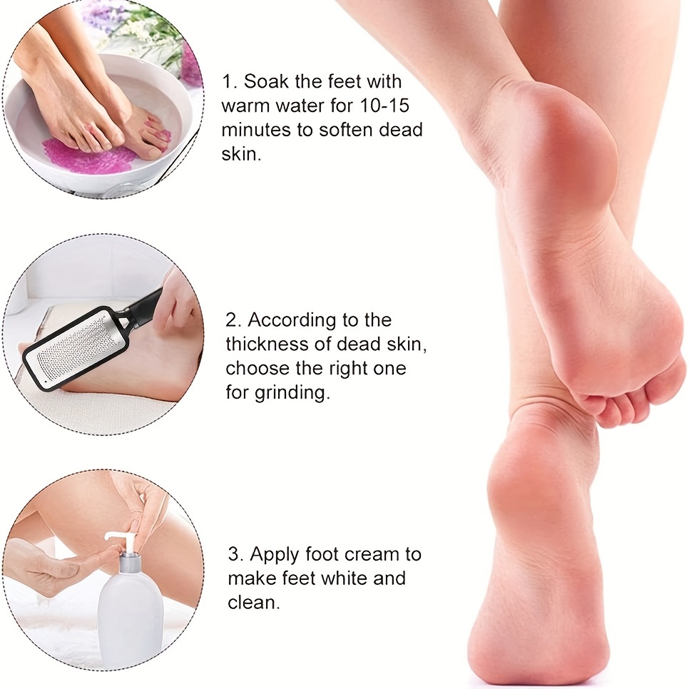 Foot Grater for Dead Skin White 3 in 1 Colossal Foot Rasp Foot