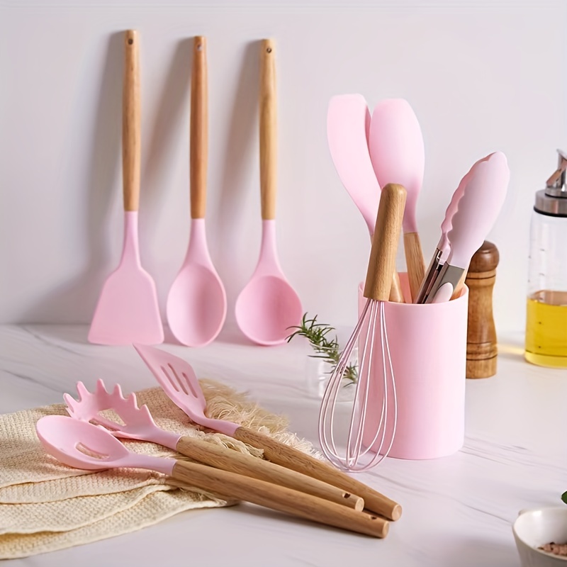 Silicone Mixing Spoon, Stirring Spoon Utensil Teaspoons Serving Spoons,  Cooking Tool, Kitchen Items, Kitchen Stuff, Kitchen Supplies - Temu