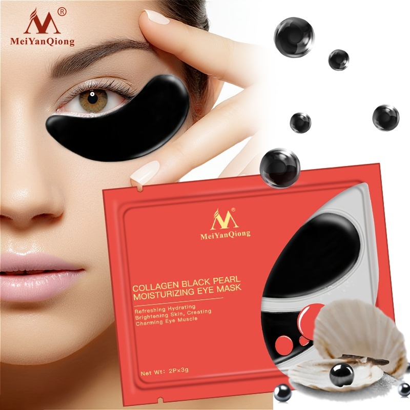 10-Pack Black Pearl Serum Eye Masks to Reduce Aging, Dark Circles & Puffiness