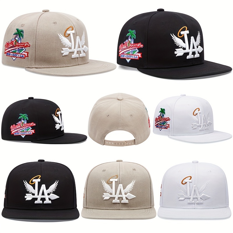 

Wings Letter Embroidered Baseball Solid Color Hip Hop Breathable Snapback Hats Lightweight Adjustable Dad Hat For Women Men