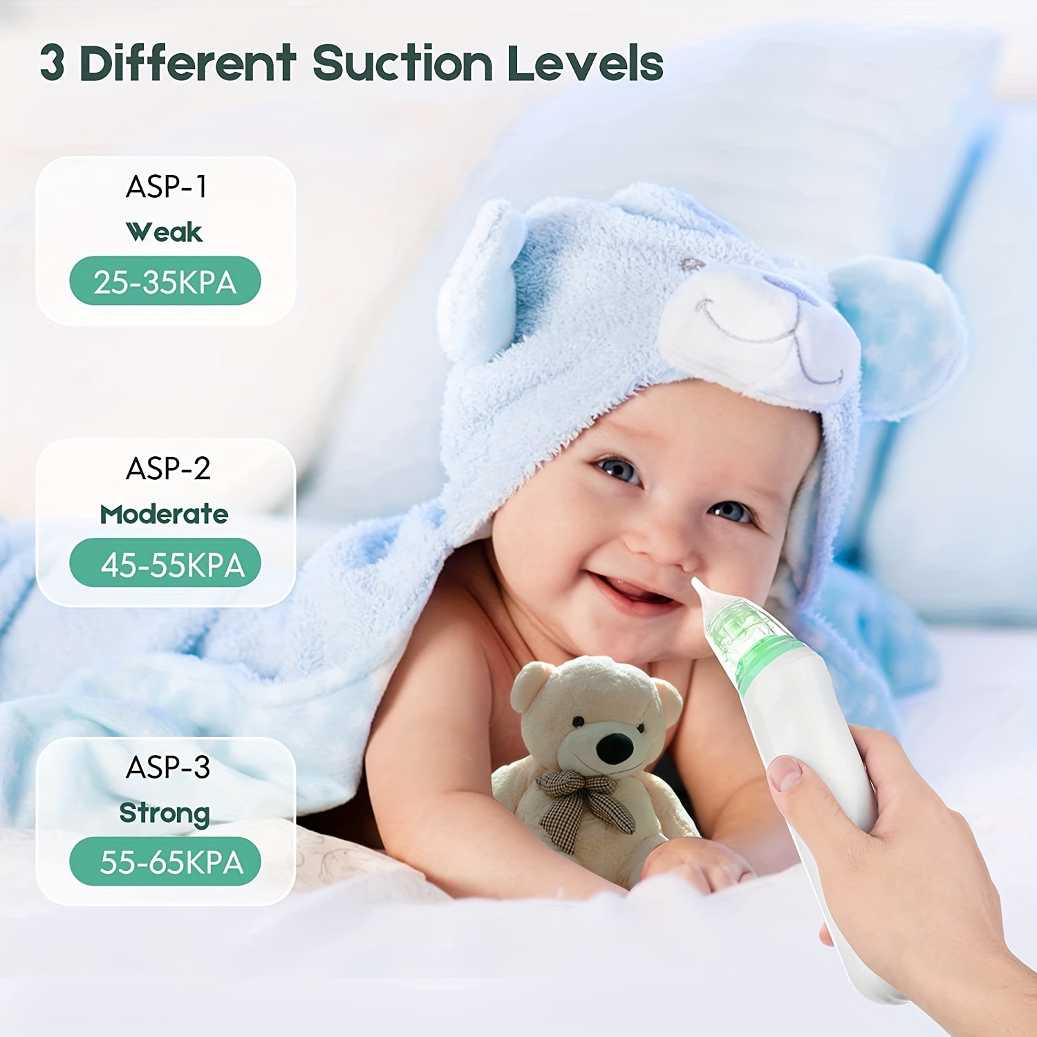 Electric Baby Nose Sucker with Adjustable 6 Levels Suction