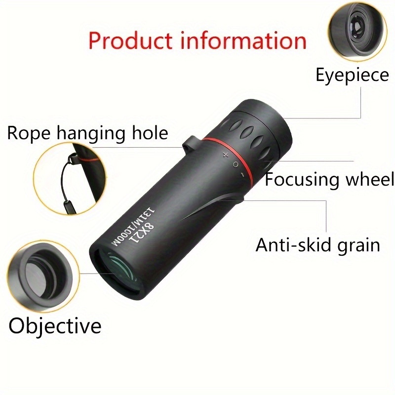 Telescopio Monocular Largo Alcance Zoom Hd Fijo Adultos Mini - Temu