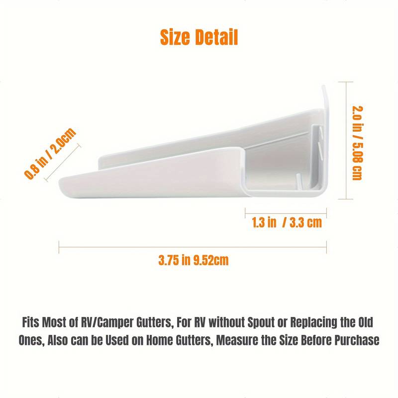 4Pcs Rain Gutter Spout Extensions Long Version Left And Right - Foto 8