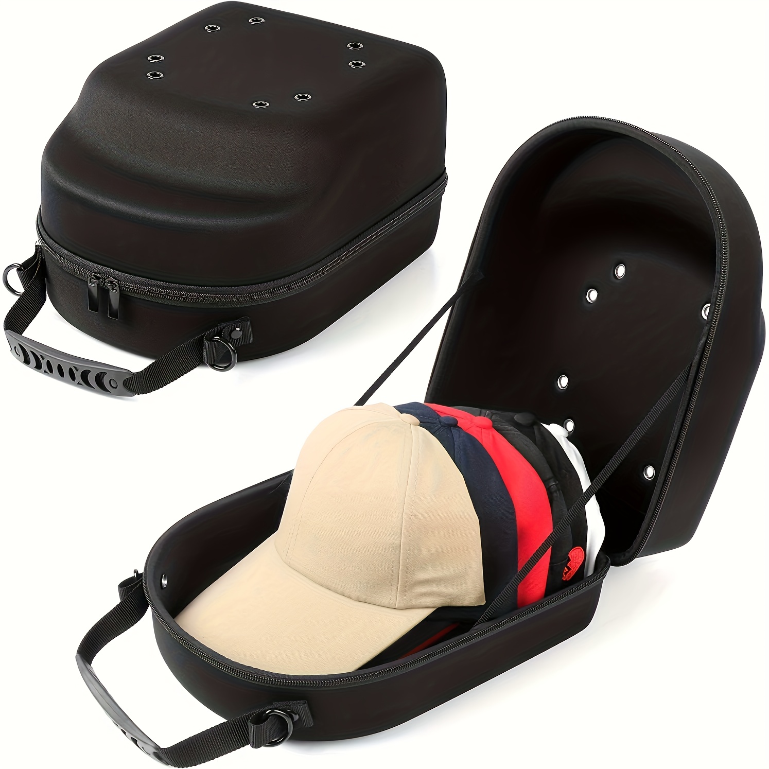 Travel Hat Box Case Travel Fedora/ Bucker/Bowler/Hats Storage Bags Black