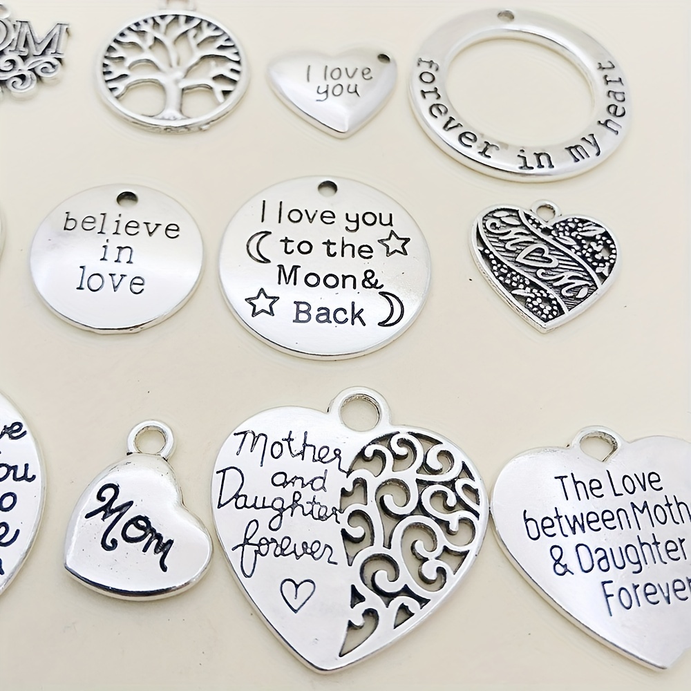 Randomly Mix Antique Silver Heart Mother's Day Charms - Temu United Arab  Emirates