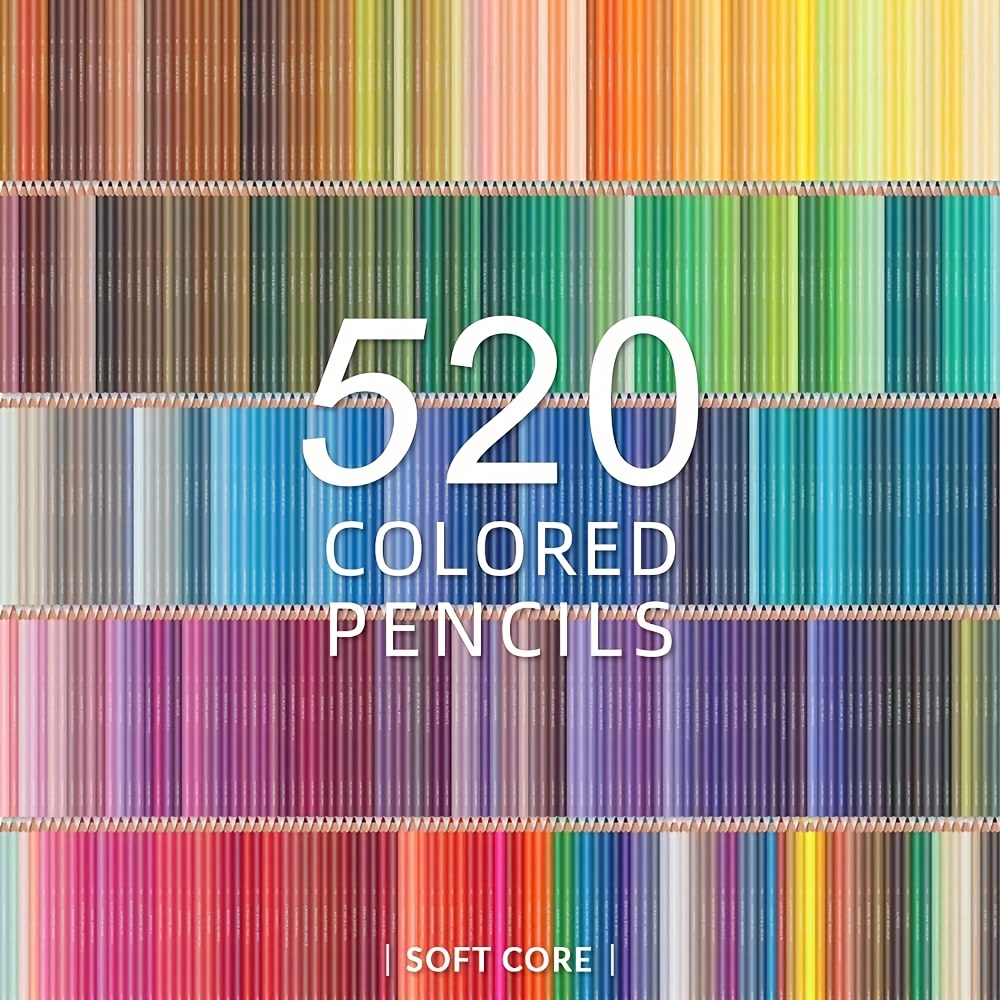 520 lápices de colores, núcleo suave de pigmento rico de grado profesional,  lápices de colores adecuados para niños, adultos, artistas, bocetos y