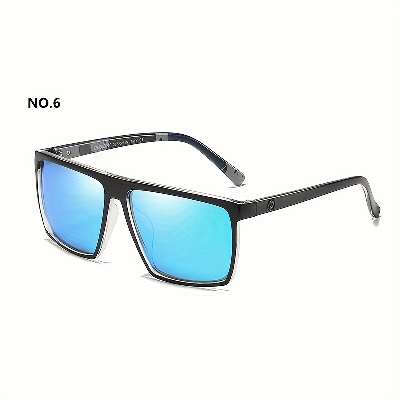 Premium Classic Polarized Double Bridges Square Sunglasses, for Men Women Outdoor Sports Party Vacation Travel Driving Fishing Supplies Photo Props