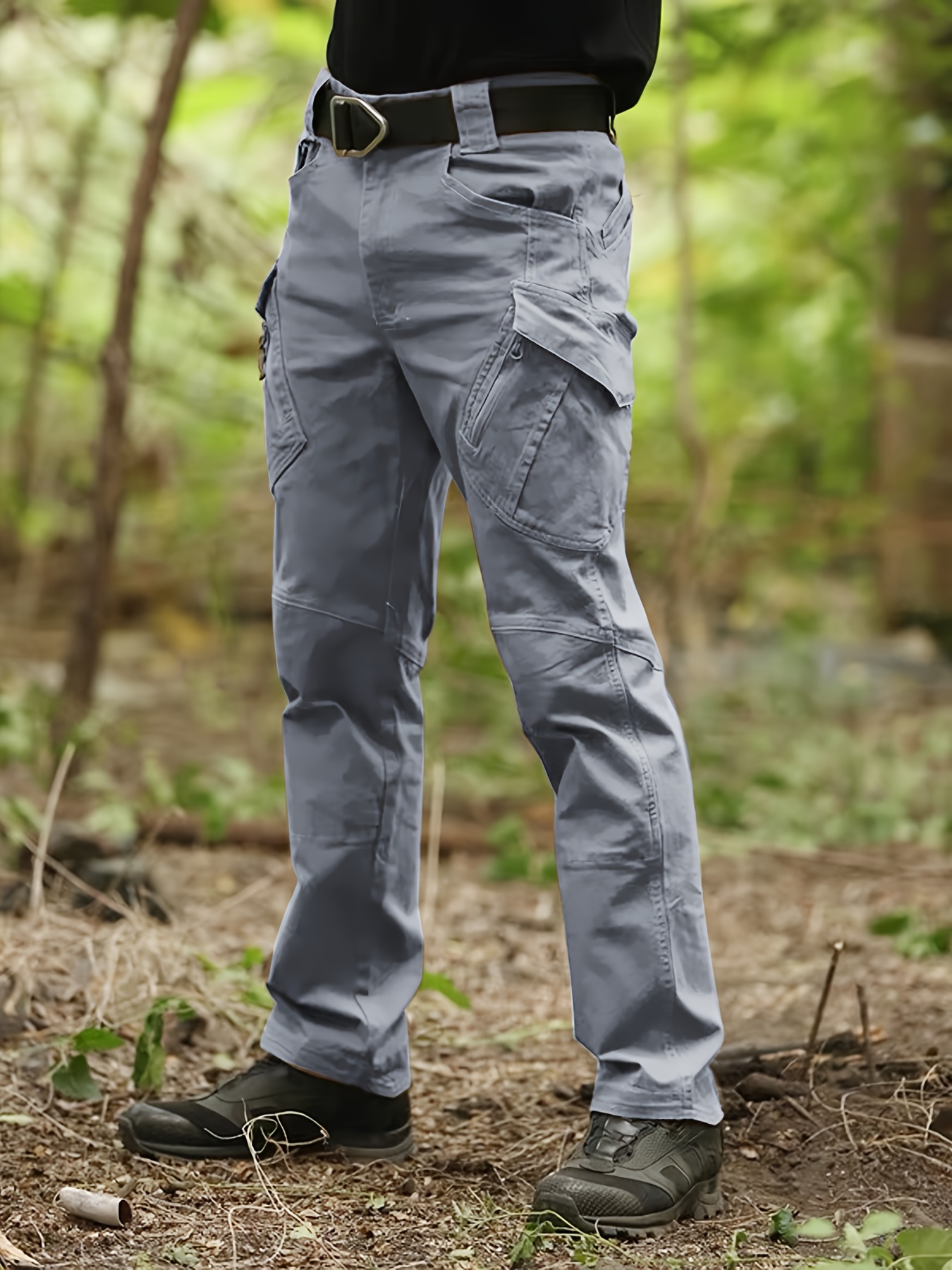 Mens Cargo Pants with 6-Pockets Hiking Outdoor Lightweight