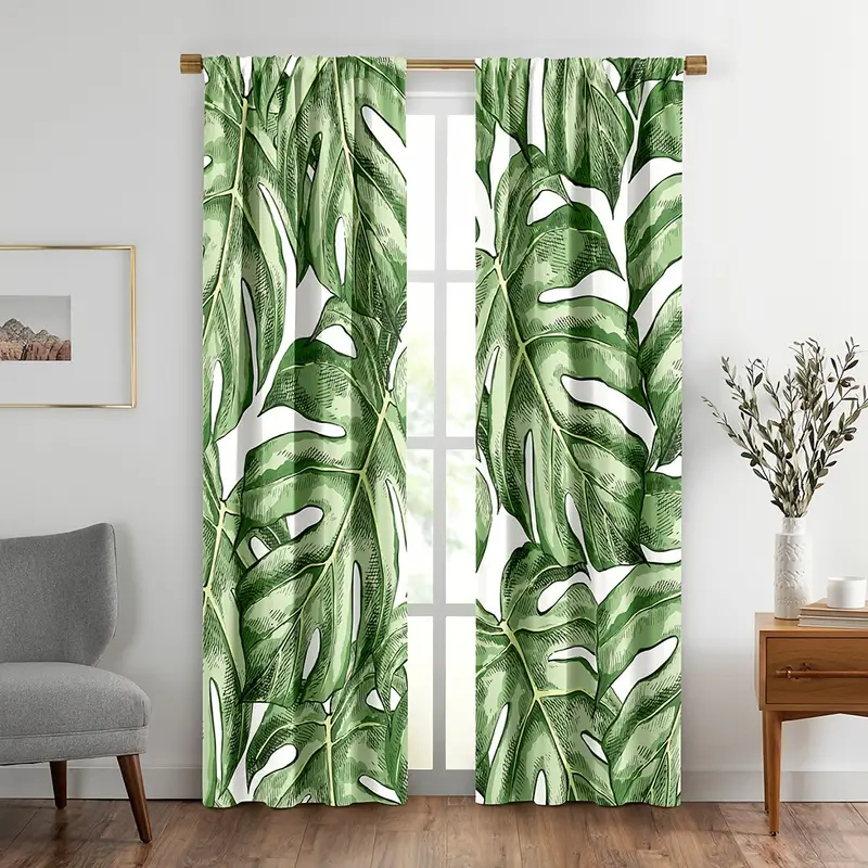 Window Curtain Safari Hawaiian Leaf