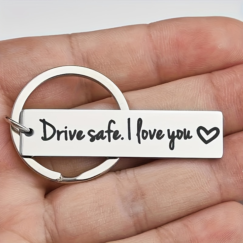 1pc Long Stainless Steel Keychain For For Men