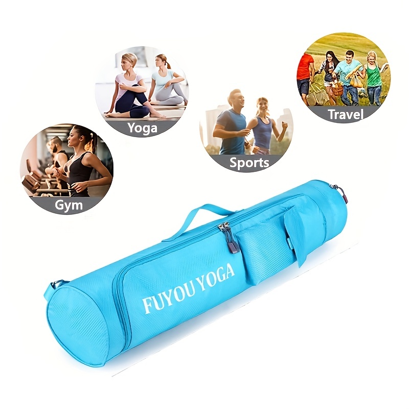80cm Yoga Mat Tote Bag Multifunctional Oxford Yoga Pilates Mat Case Bag  Large Capacity Lightweight Foldable for Outdoor Camping