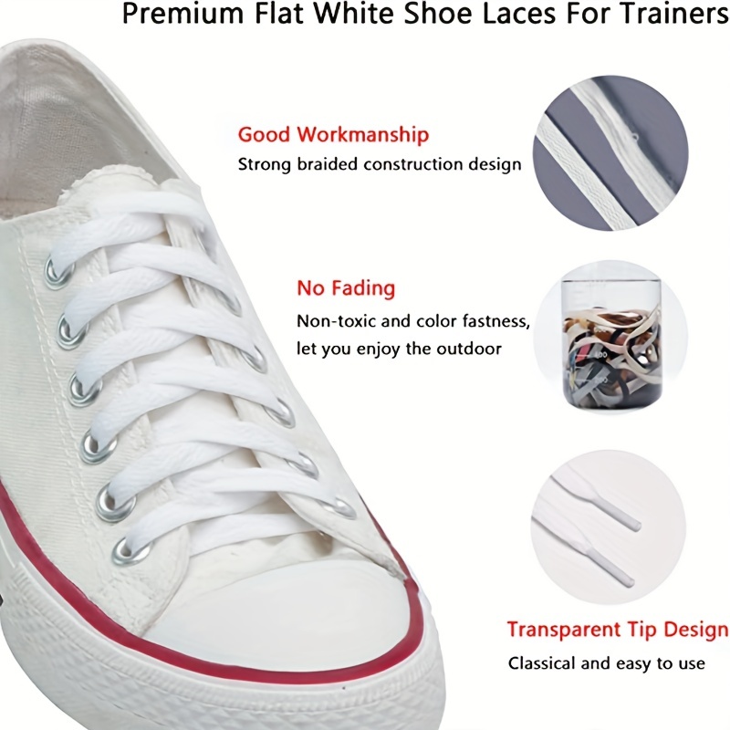 Flat best sale white laces