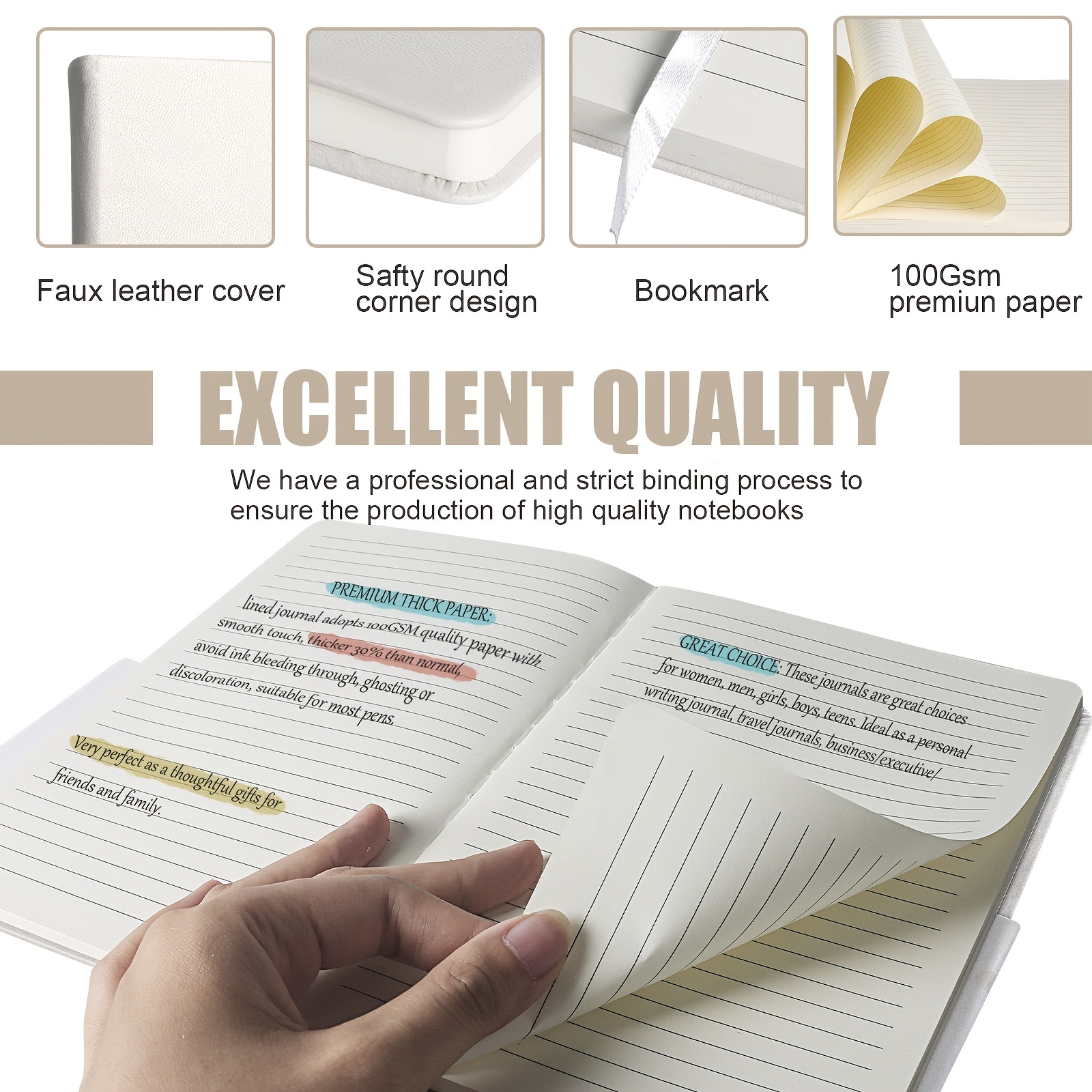 Notebook Inner Lining 160 Pages Medium Size 100 Gsm Thick - Temu