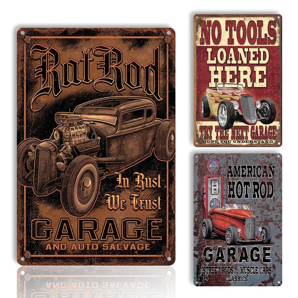 garage metal poster autos old car ads metal tin sign