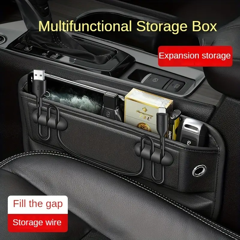 Car Seat Storage Box Increases Storage Space Inside Car - Temu