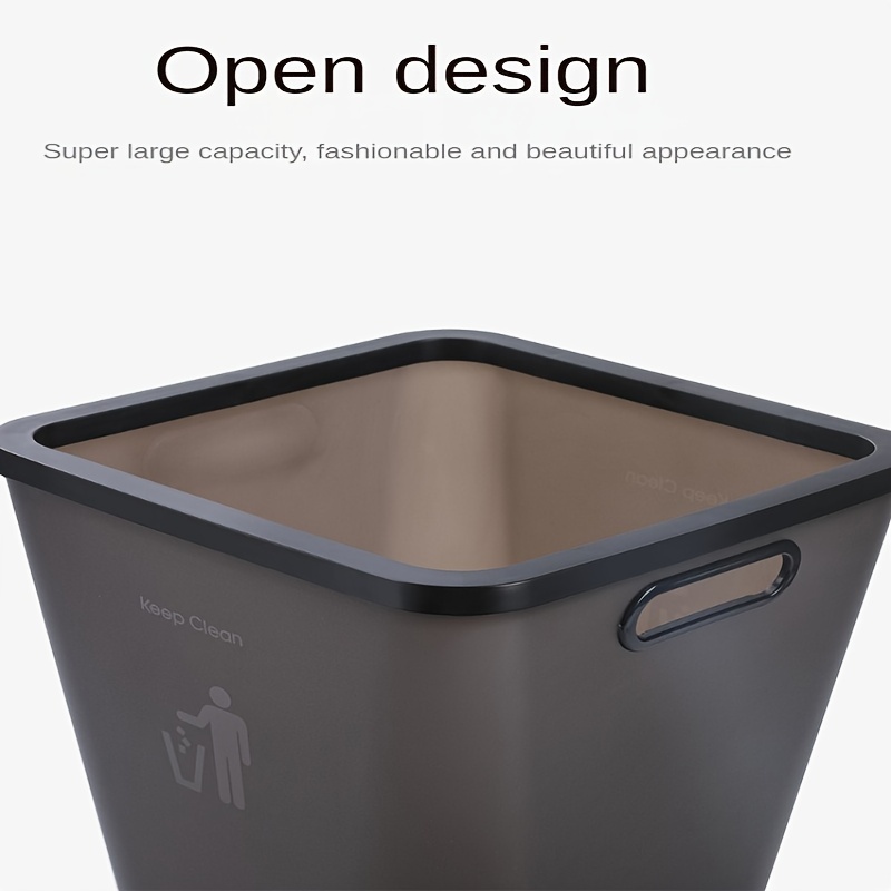 Ultra Plastic Trash Can Home Office Wastebasket Slim Simple Garbage Can  10Gallon