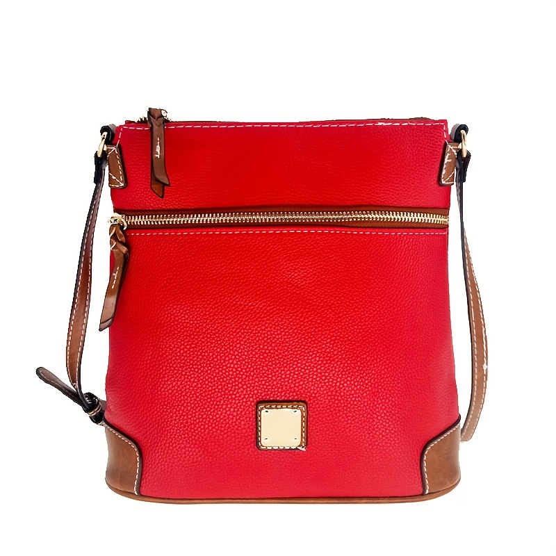 Retro Style Crossbody Bag, Vegan Leather Square Purse, Fashion Shoulder Bag  For Women