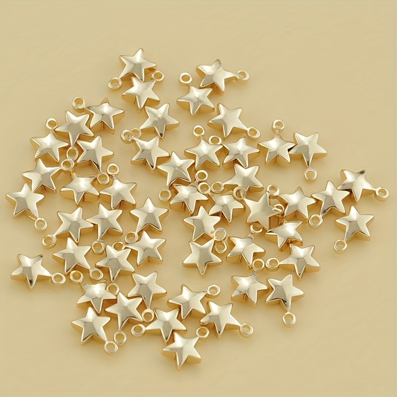 50pcs Small Star Charms Pendant DIY Jewelry Making Accessories