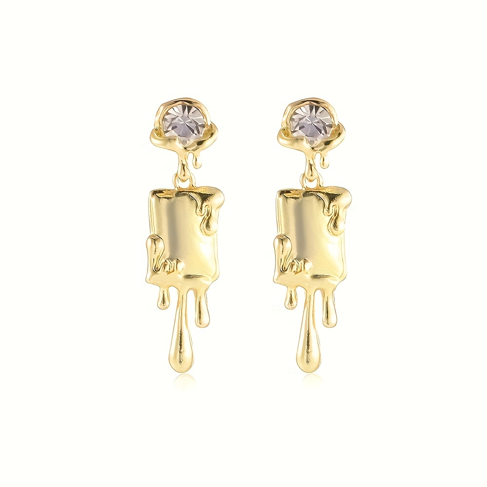 Melting Drop Wax Earrings Unisex