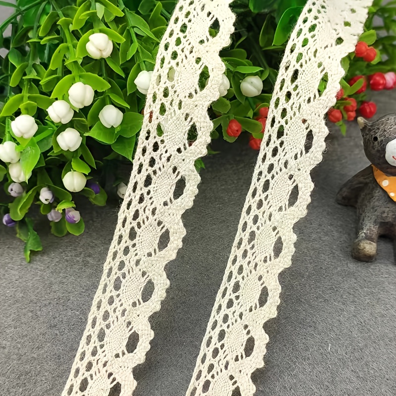 18 Yards Cotton Lace Trim Sewing Crochet Lace Ribbon Vintage - Temu