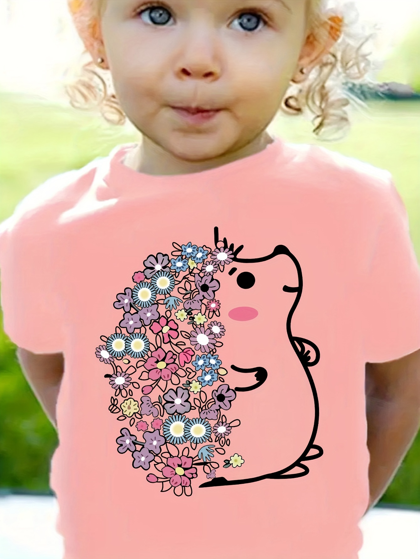 Peppa Pig Toddler Girl Rainbow Floral Cotton Tee