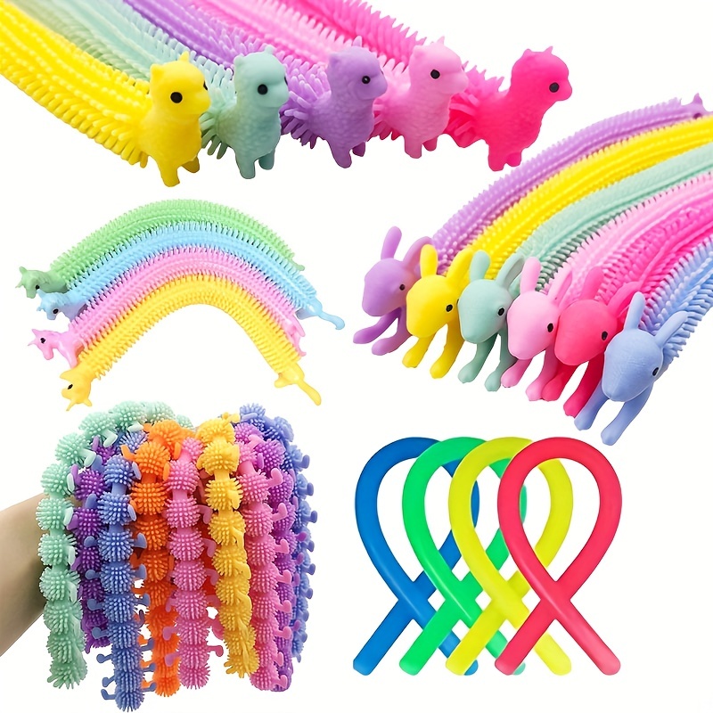 Stretchy String Fidget Toys Animal Sensory Noodles Toys Worm - Temu
