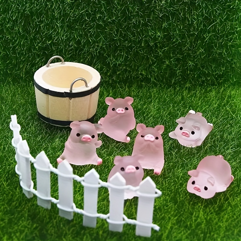 4pcs/lot Mini Animals Resin Small Bunny 1.5cm Fairy Garden Decor Crafts  Home Decor DIY Miniature Animals Miniature Garden