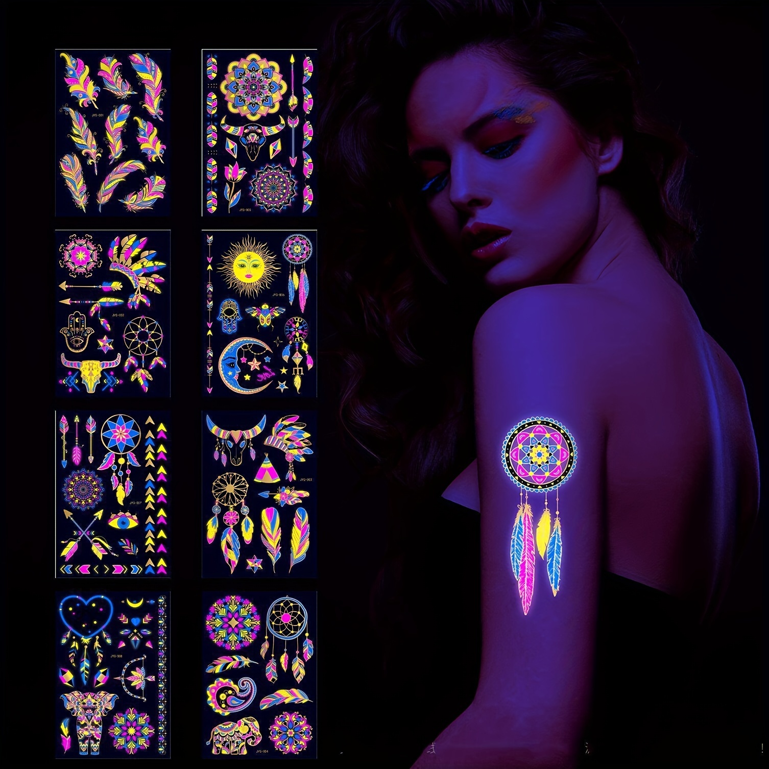1pc Waterproof Temporary Tattoo Sticker With Bohemian Lotus  Jewelry  Rhinestone Design Metallic Rose Gold Flash Tattoo Body Art  SHEIN