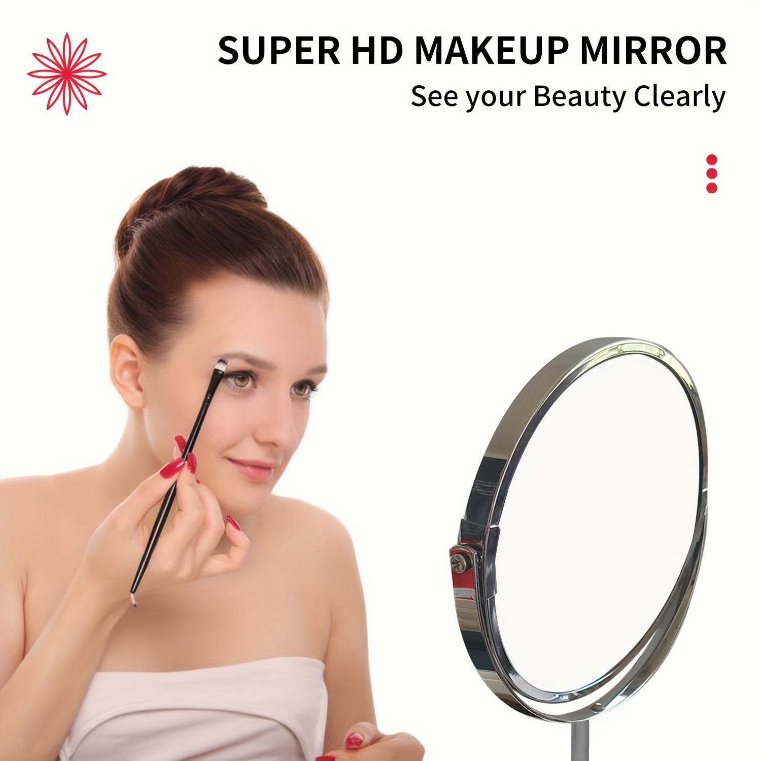 7 Espejo Maquillaje Doble Cara Aumento 3x Reflejo Claro - Temu