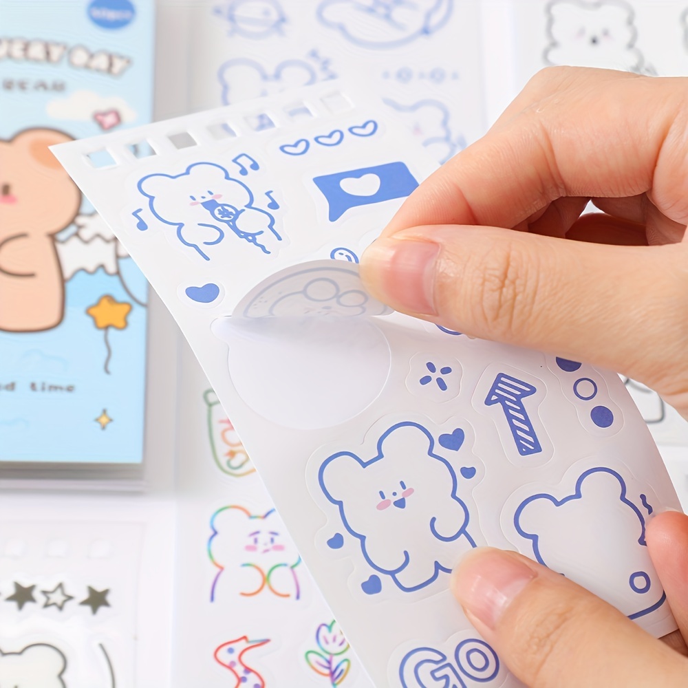 The New 46pcs Cute Bear Kawaii Creative Mini Sticker Decoration Diy Ablum  Diary Scrapbooking Label Sticker Stationery Supplies