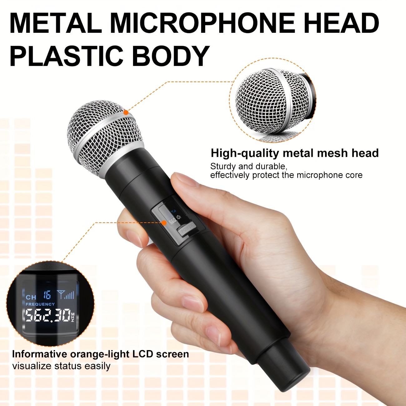 Microfono Inalambrico Profesional Para Karaoke Iglesia Canto Sonido Calidad  2023