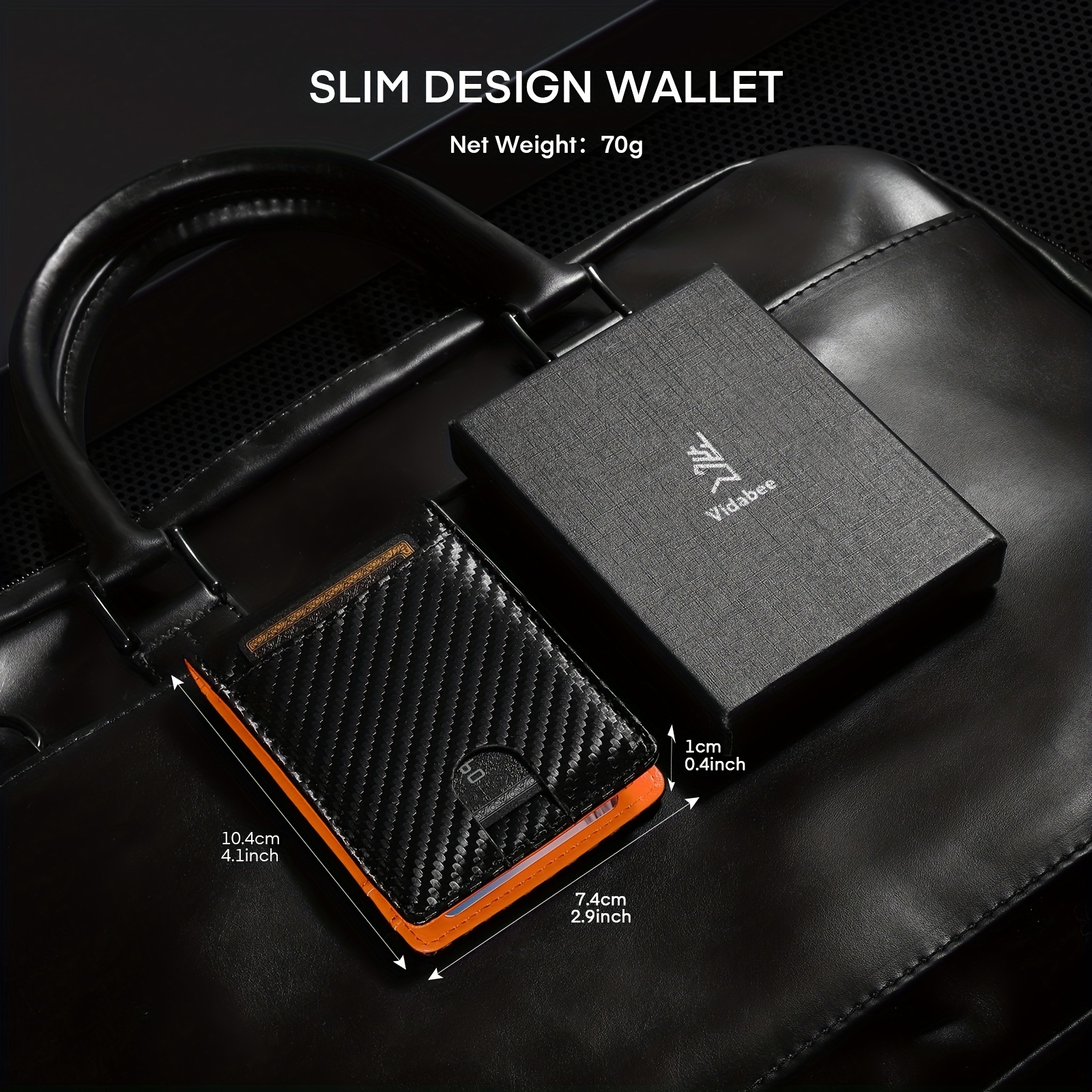  Travelambo Money Clip for Men Carbon Fiber Clip Wallet Leather  Slim Minimalist Card Holder RFID Blocking (Weaved Black) : Clothing, Shoes  & Jewelry