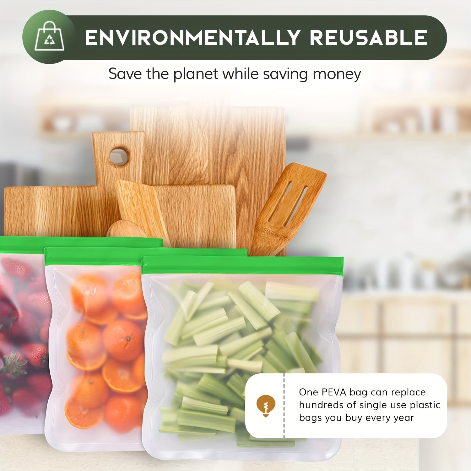Reusable Snack Bag / Sustainable Ziploc Bag Replacement / Eco
