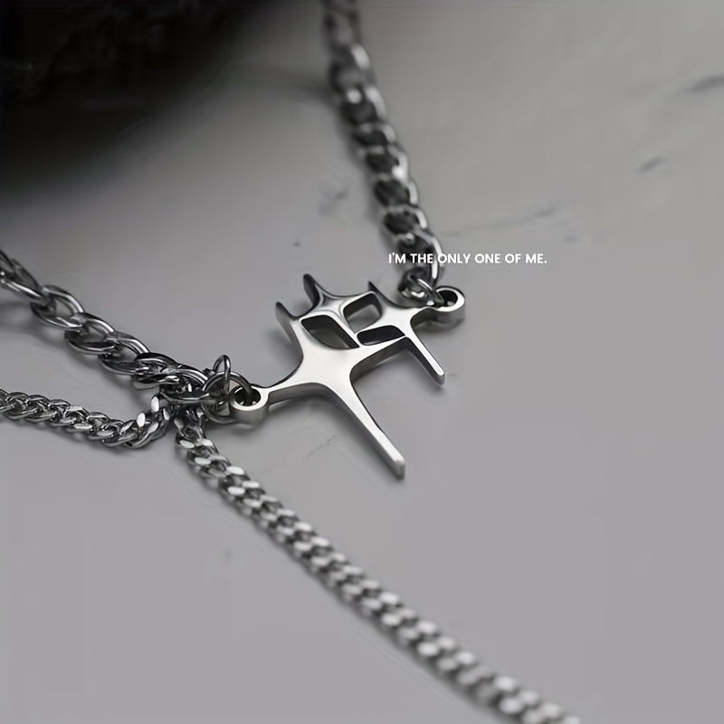 Titanium Steel Necklace Star Pendants Splice Necklace Hip Hop