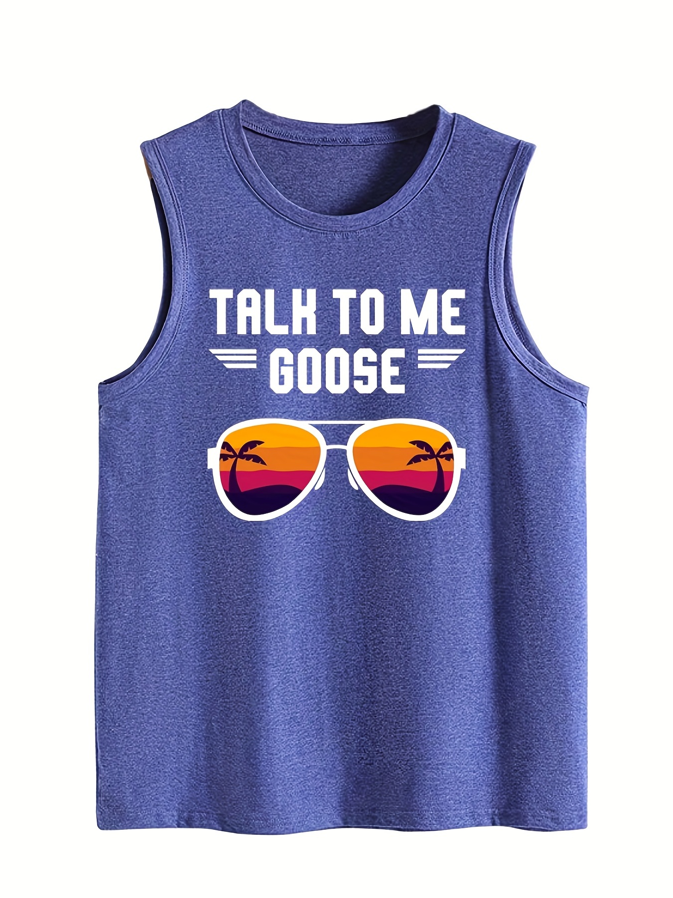 Mens Top Gun Goose T Shirt Blue : : Fashion