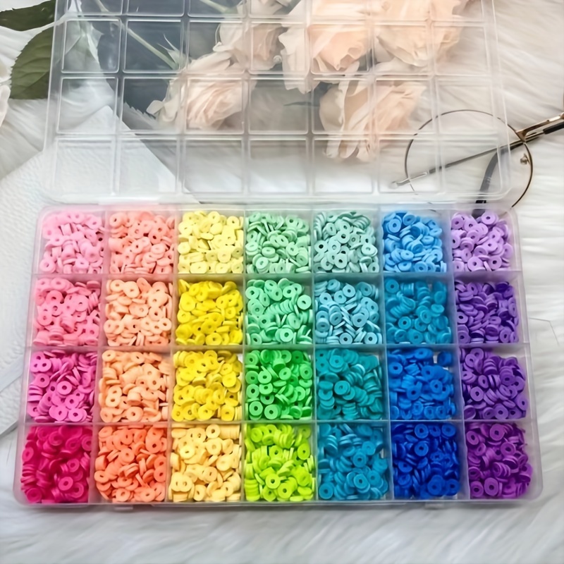 

1pc 28 Grid Colorful Soft Clay Pieces, Diy Earrings Bracelet Necklace Beaded Jewelry Accessories