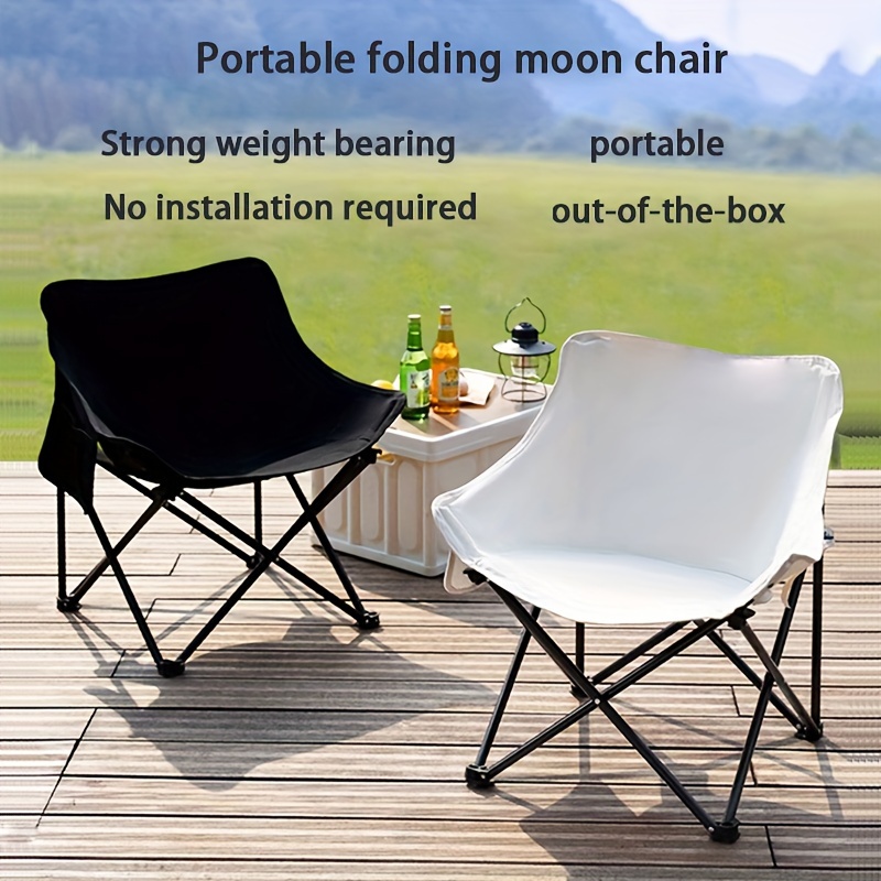 Outdoor Camping Moon Chair Portable Folding Leisure Chair For Fishing Home  Balcony Use, Today's Best Daily Deals