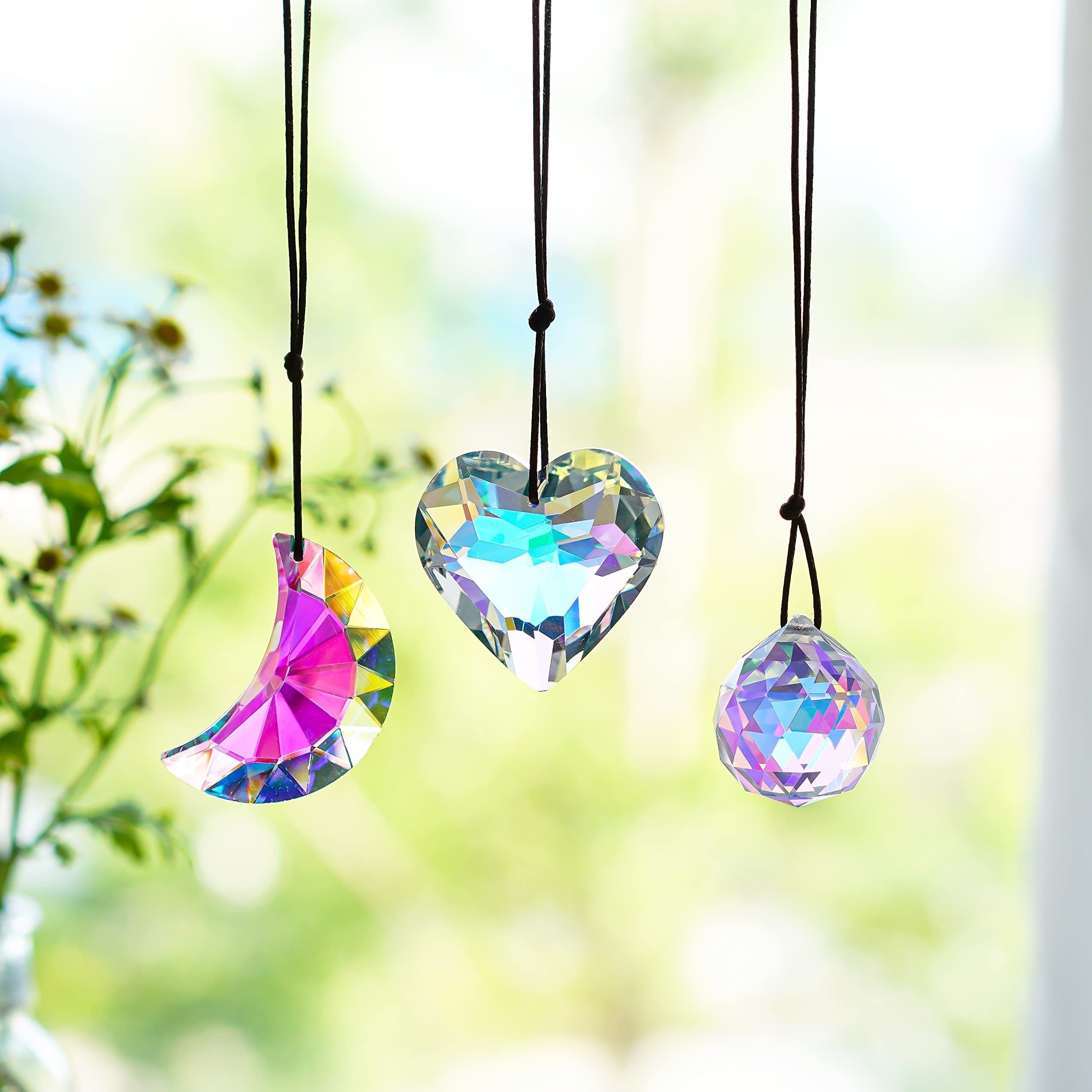 Attrape Soleil - Cristal Decoration - 3Pcs - Coeurs en Cristal