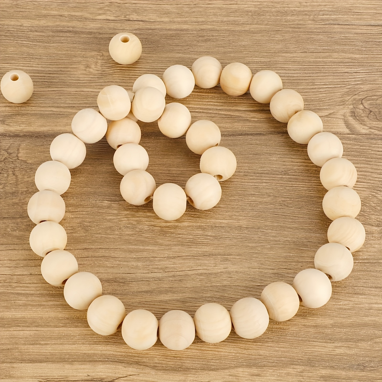 6mm Wooden Beads Natural Rough Round Wooden Loose Beads Diy - Temu