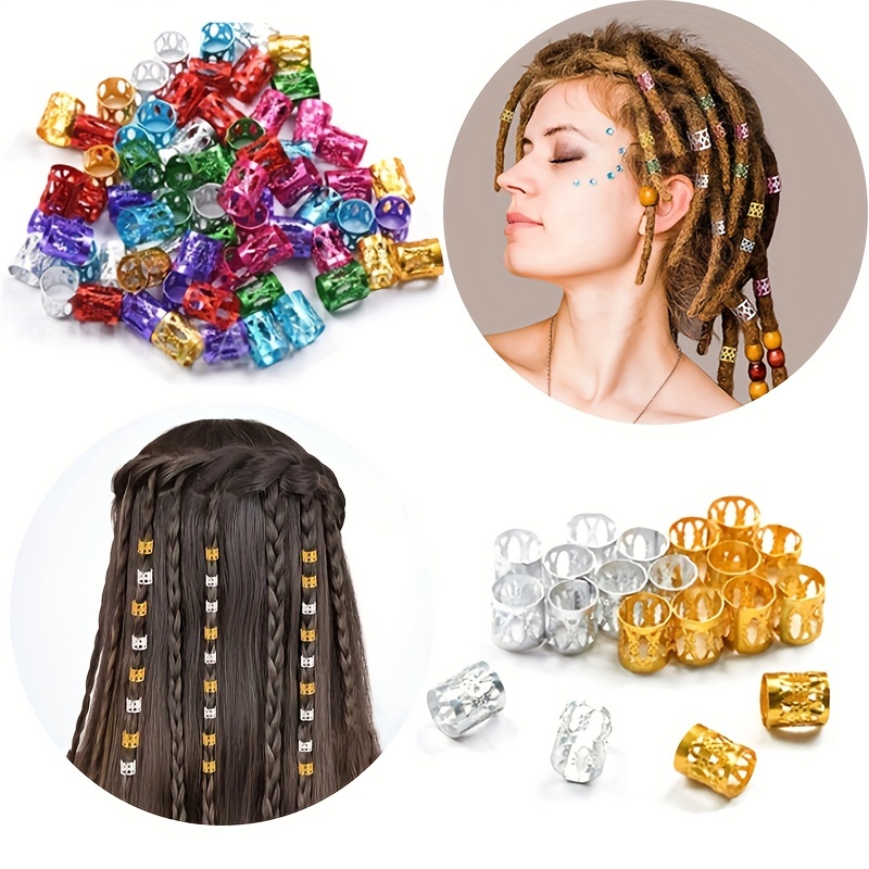 Generic 140Pcs Hair Jewelry Braid Rings Decor Pendants Dreadlocks Beads  Charms | Jumia Nigeria