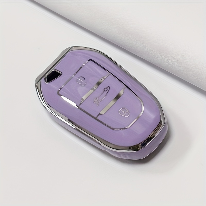 1pc Car Key Case Compatible With Citroen, Key Fob Cover