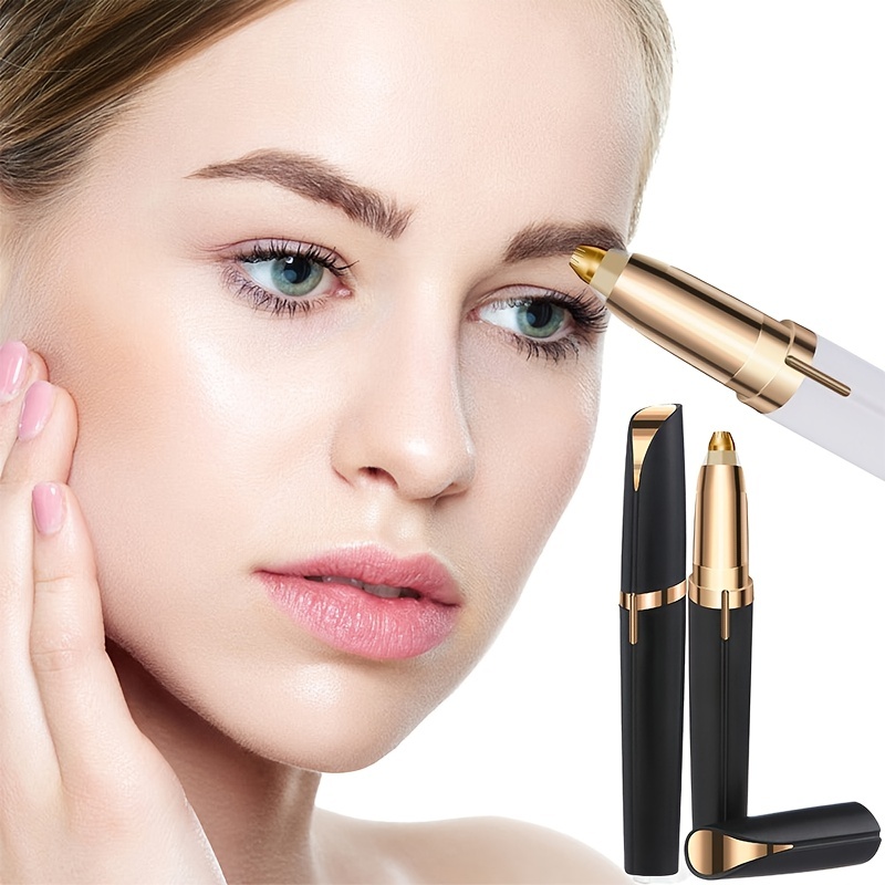 Pinzas profesionales de cejas negras mujeres depilación punta inclinada  Trimmer belleza maquillaje herramientas