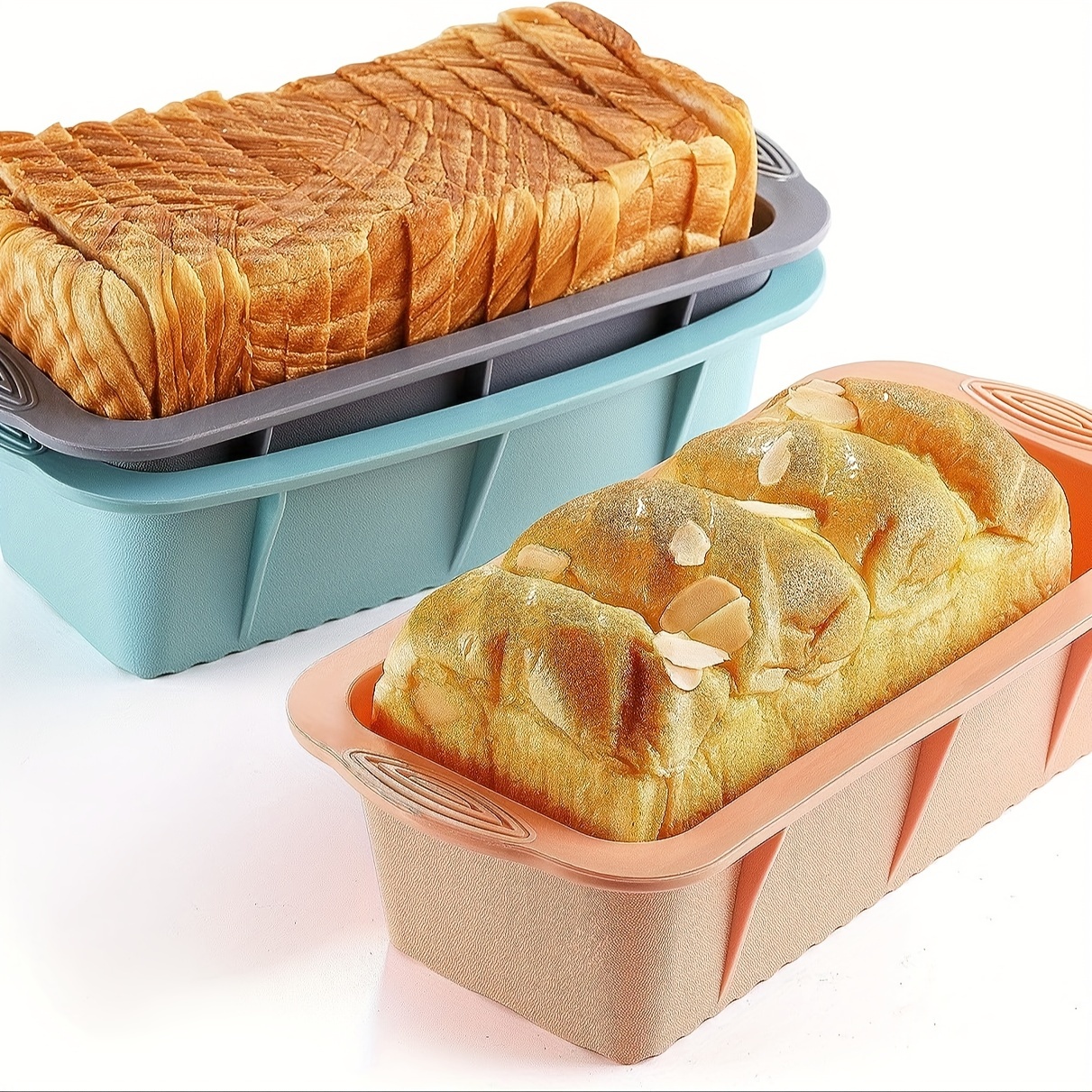 Mini Loaf Pan for Breads 4 Cups Non-stick Silicone Baking Mold DIY