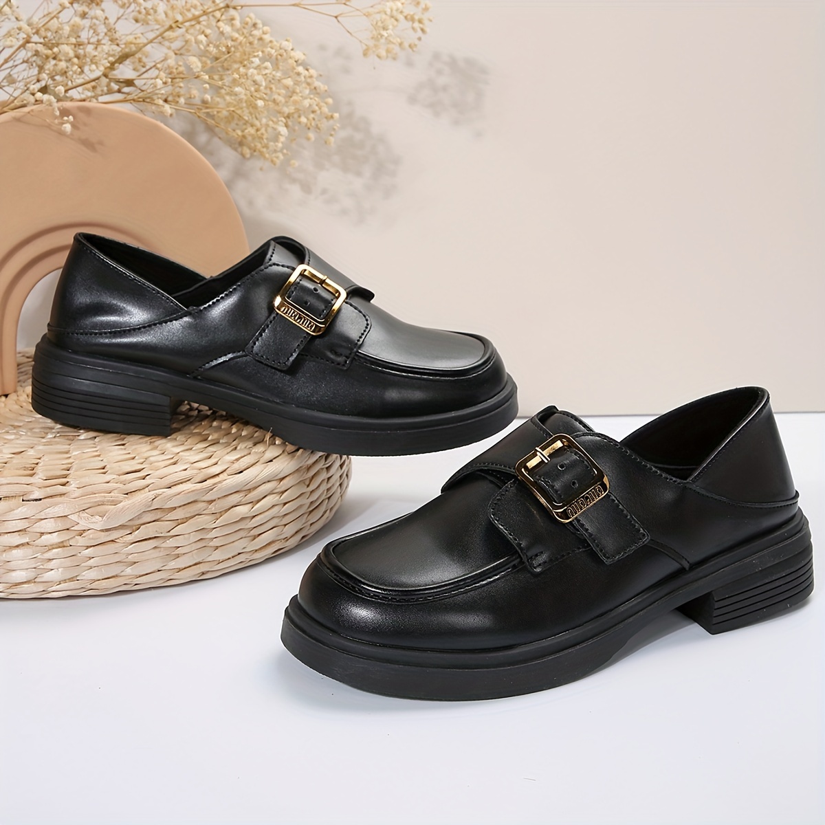 Women's Soldi Color Trendy Loafers Slip Soft Sole Platform - Temu