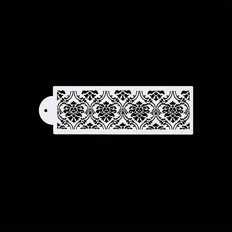 1pc Elegant Lace Flower Cake Border Spray Mold - Diy Fondant & Embossing Template For Kitchen And Dining Decor