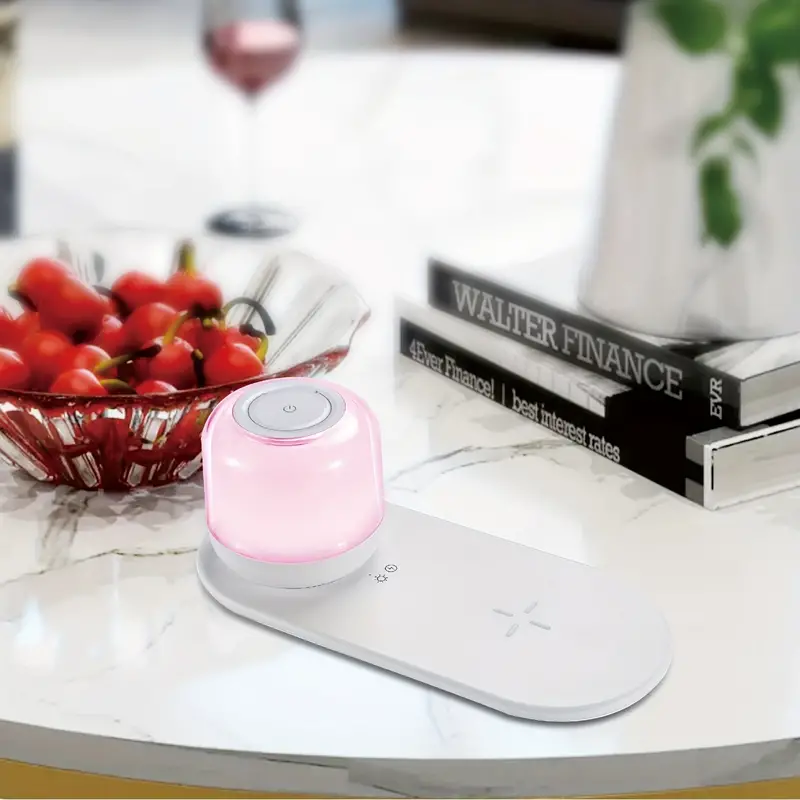 Small Night Light Wireless Charger 2 in 1 Desktop Decoration