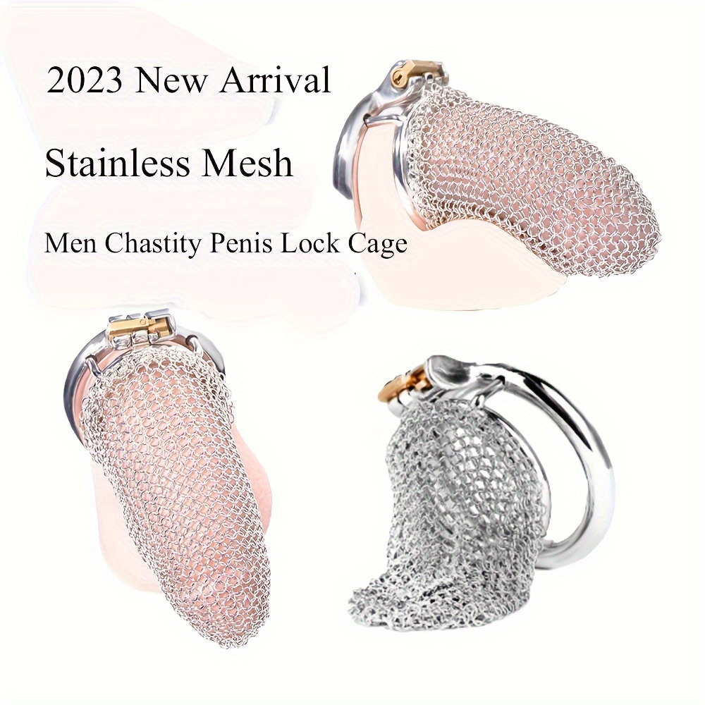 Cock Cage Male Chastity Device Locked Cage Sex Toy, Lock Contains 3 Rings  of Different Sizes and 3 Unlocking Keys, Metal Cock Cage Penis Cage Sex  Toys